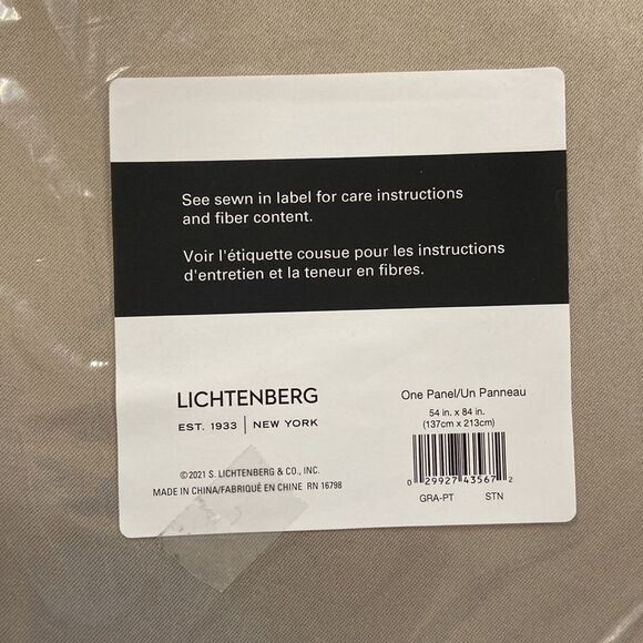 Sun Zero Barrow Energy Efficient Rod Pocket
Curtain Single Panel, 54" x 84"Stone - Picture 2 of 2
